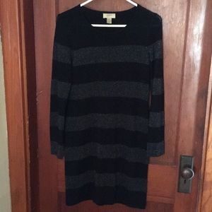 Loft sparkle stripe sweater dress SP
